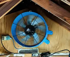attic fan services with installed attic ventilation fan system in Overland Park, KS